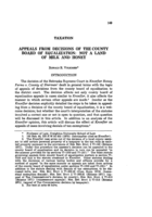 Appeals from decisions of the County Board of Equalization: Not a land of milk and honey