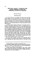 Oral leave v. contract for lease problem under the Nebraska Statutes of Frauds