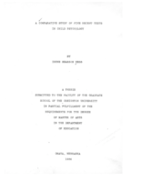A Comparative Study of Five Recent Texts in Child Psychology
