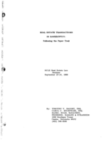 Real estate transactions in bankruptcy: Following the paper trail
