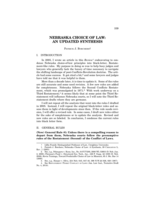 Nebraska choice of law: An updated synthesis