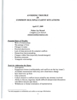 Avoiding trouble in common multiple client situations