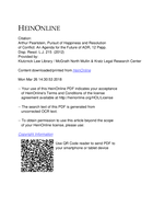 Pursuit of happiness and resolution of conflict: An agenda for the future of ADR