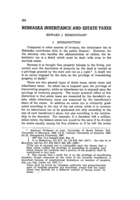 Nebraska inheritance and estate taxes