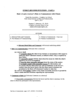 Rule 1.4 and a lawyer's duty to communicate with clients