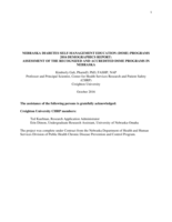 Nebraska Diabetes Self-Management Education (DSME) Programs 2016 Demographics Report: Assessment of the Recognized and Accredited DSME Programs in Nebraska