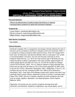 What is the effectiveness of auditory based interventions on reducing neuropsychiatric symptoms for adults with Alzheimer's disease?