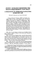 State v. Burlison redefines the malice requirement: Now what? A dialogue on Nebraska's evolving homicide law