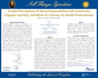 Student Perceptions of Social Responsibility and Community Engaged Learning: Validation of a Survey for Health Professionals.