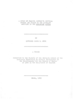 A Study of Francis Jeffrey's Critical Method and Theory in his Literary Articles in the Edinburgh Review
