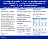 Combining Testing Software, Online Proctoring and Lockdown Browsers to Assure a Secure Assessment Environment for Students in Hybrid or Online Programs (poster 13)