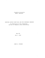 Computer Letter Direct Mail and the Insurance Industry: An Examination of the Technology and Use of Computer Letter Advertising