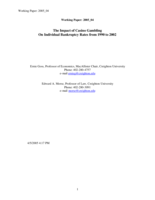 The impact of casino gambling on individual bankruptcy rates from 1990 to 2002