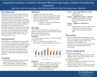 Supporting Transition to Practice: Preceptor Behaviors that Foster a Positive Preceptorship Experience (poster 21)