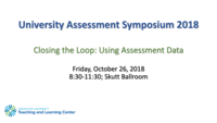 Closing the Loop: Using Assessment Data