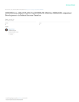 Important developments in federal income taxation