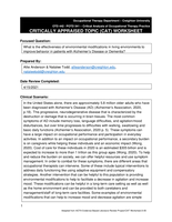 What is the effectiveness of environmental modifications in living environments to improve behavior in patients with Alzheimer's Disease or Dementia?