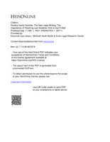 The new legal writing: The importance of teaching law sudents how to use e-mail professionally