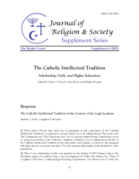 The Catholic intellectual tradition in the context of the legal academy