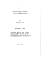 Managing the Development of Computer-Based Systems