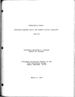 Bankruptcy cases: Selected Supreme Court and Eighth Circuit opinions 1991-92