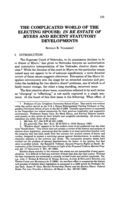 Complicated world of the electing spouse: In re Estate of Myers and recent statutory developments