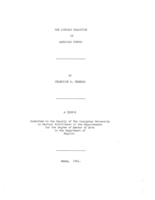 The Lincoln tradition in American poetry