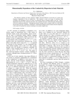 Dimensionality dependence of the conductivity dispersion in ionic materials