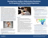 Hearing Voices Simulation: Occupational Therapy Students' Experience (poster 13)