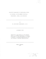 Collective Bargaining of Professional Nurses in Voluntary, Not-For-Profit Hospitals: Development, Issues, and Guidelines