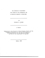 The Anguish of Ahasverus: The Legend of the Wandering Jew in English Romantic Literature