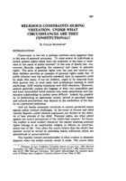Religious constraints during visitation: Under what circumstances are they constitutional?