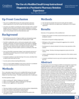 The Use of a Modified Small Group Instructional Diagnosis in a Psychiatric Pharmacy Rotation Experience (poster 12)