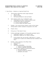 Interjurisdictional issues in adoption: Where is this child not my child?