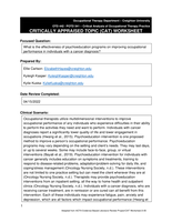 What is the effectiveness of psychoeducation programs on improving occupational performance in individuals with a cancer diagnosis?