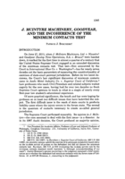 J. McIntyre Machinery, Goodyear, and the incoherence of the minimum contacts test