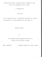 A Comparative Survey of the Economical Element in the Public and Parochial School System