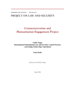 Under siege: International humanitarian law and Security Council practice concerning siege operations