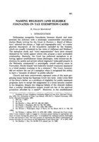 Naming religion (and eligible cognates) in tax exemption cases