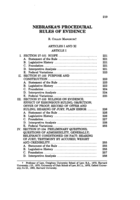 Nebraska's procedural rules of evidence