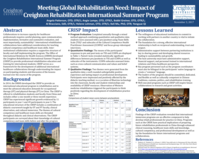 Meeting Global Rehabilitation Need: Impact of an International Visiting Rehabilitation Student Program (poster 21)