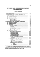Opinion and expert testimony in Nebraska