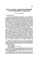 Shall we pray?: Graduation prayers and establishment paradigms