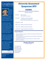 Agenda: University Assessment Symposium, Spring 2015