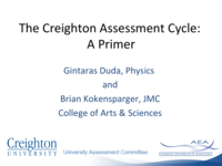 The Creighton Assessment Cycle: A Primer (breakout session)
