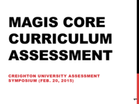 Magis Core Curriculum Assessment (breakout session)