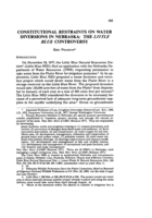 Constitutional restraints on water diversion in Nebraska: The Little Blue controversy