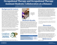 Occupational Therapy and Occupational Therapy Assistant Students: Collaboration at a Distance (poster 3)