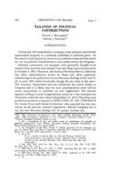 Taxation of political contributions