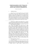 Reestablishing jury trials in Japan: Foundational lessons from the Russian experience